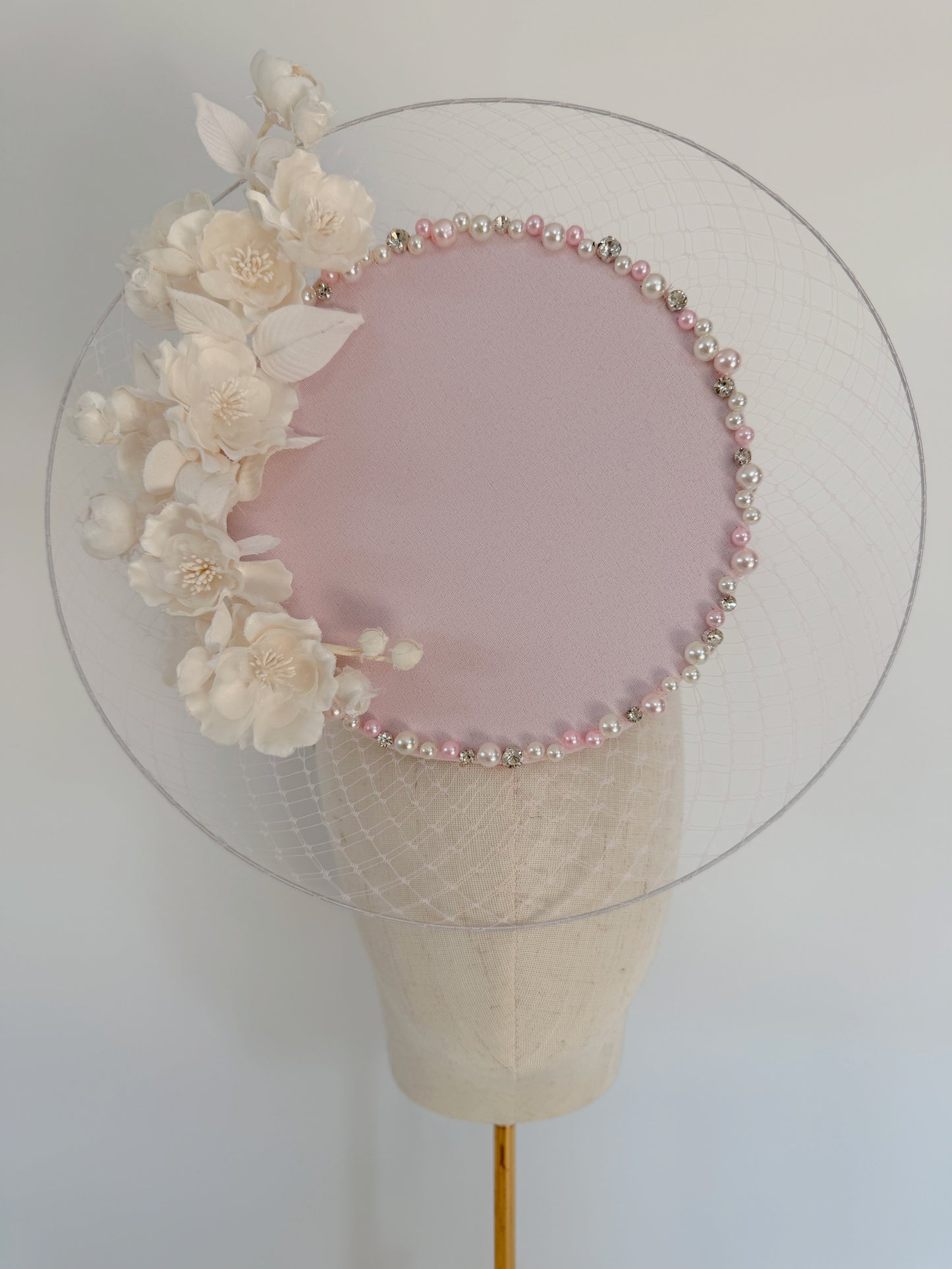 Beautiful Soft Pink & Cream Headpiece