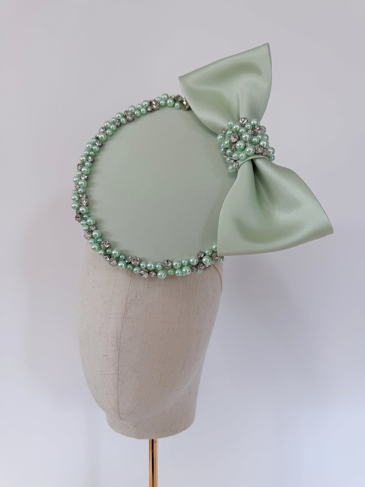 Handmade headpiece in mint