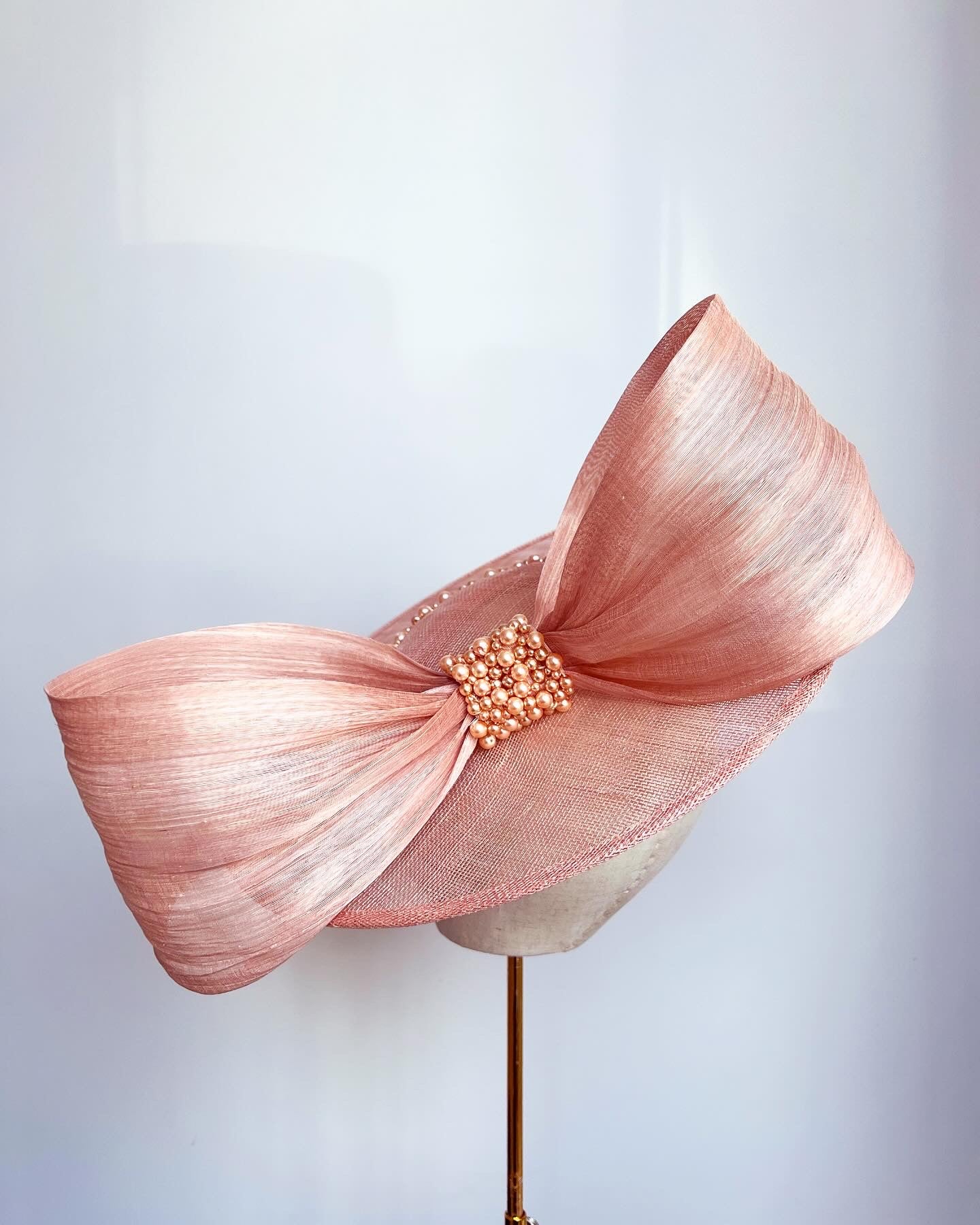 Hat with Silk Abaca Bow