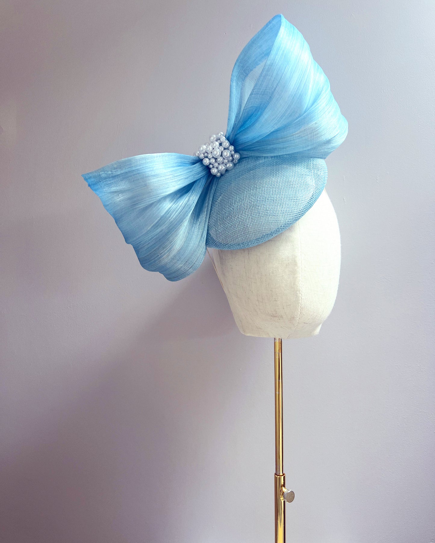 Sinamay Button with Silk Abaca Bow