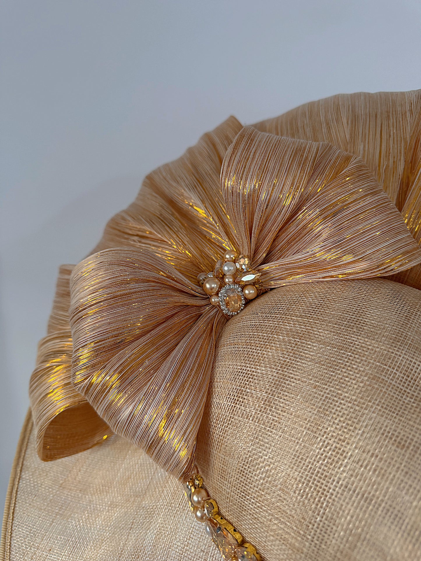 Large Hat in Champagne