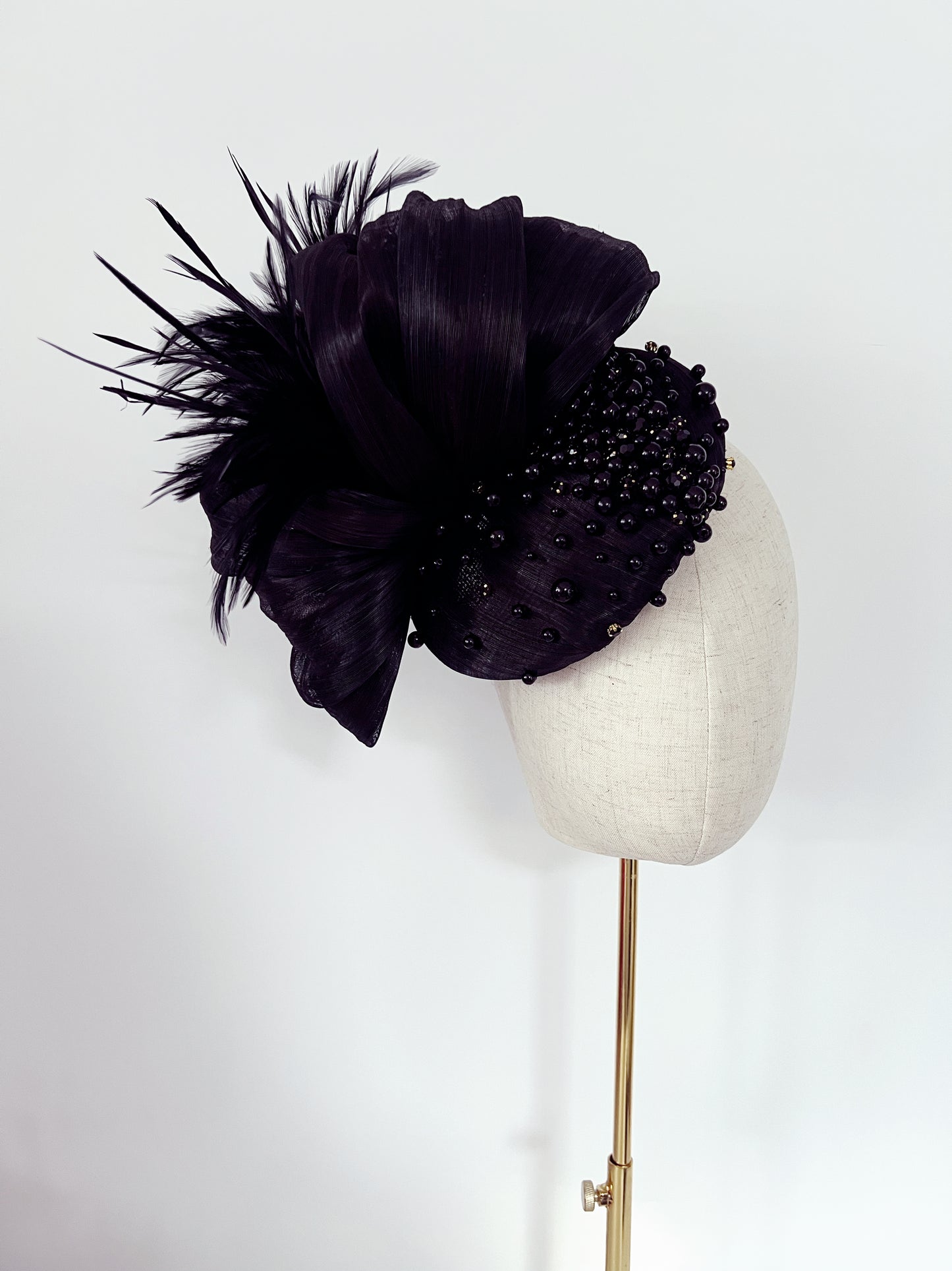 Silk Abaca Headpiece & Gloves