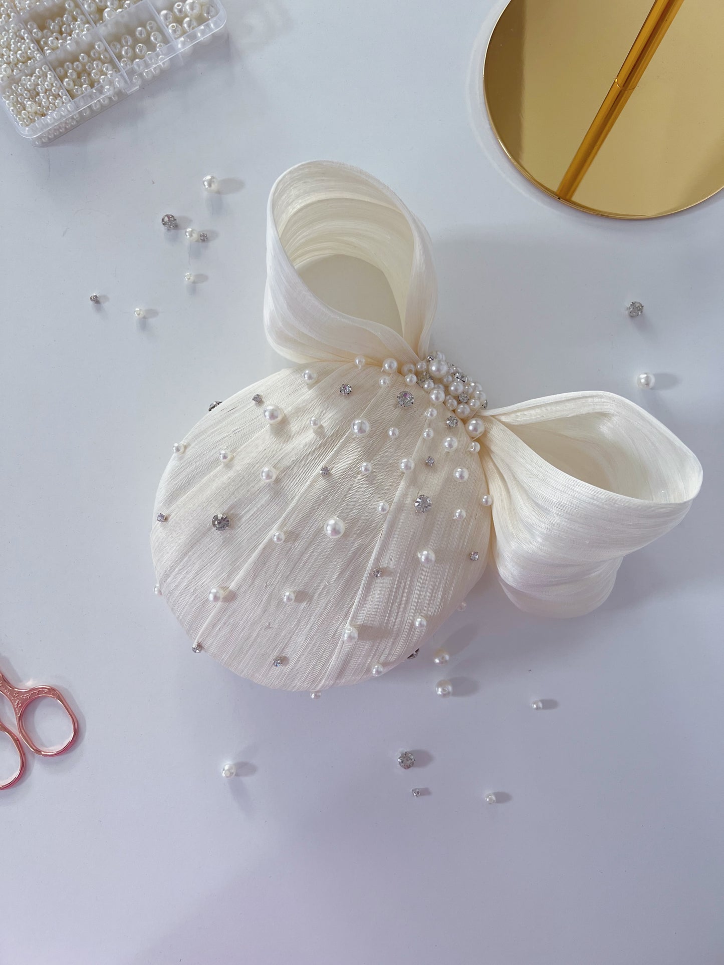 Beautiful Pillbox in Elegant Ivory