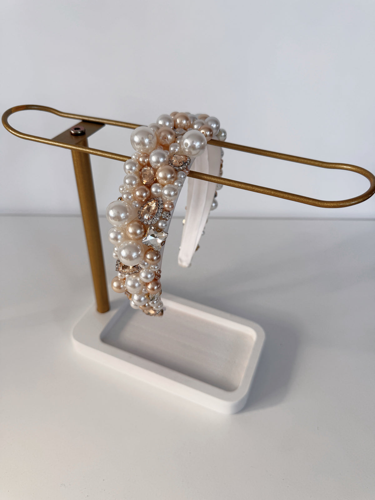 Bridal Pearl and Crystals Headband