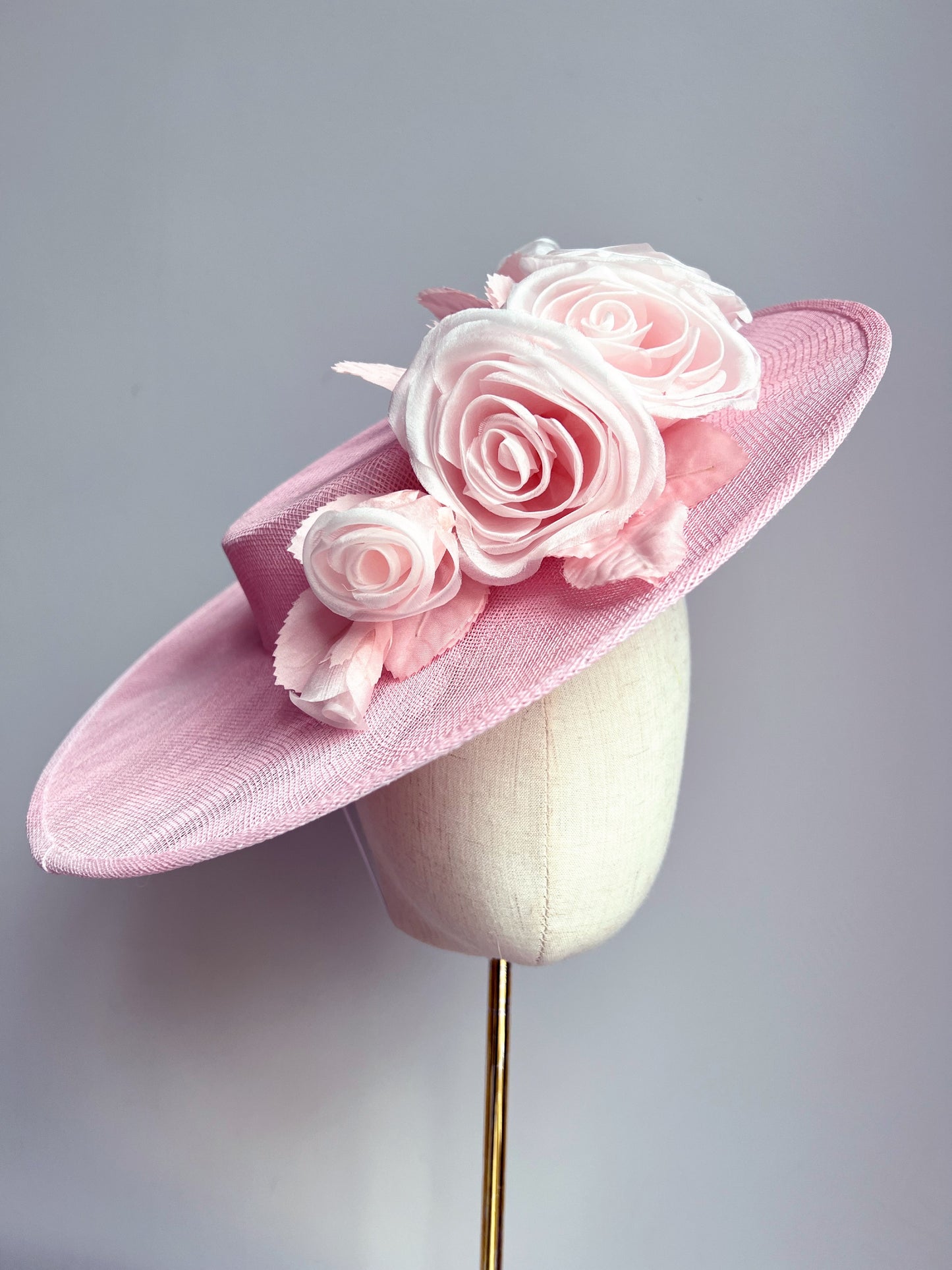 Boater with Silk Roses