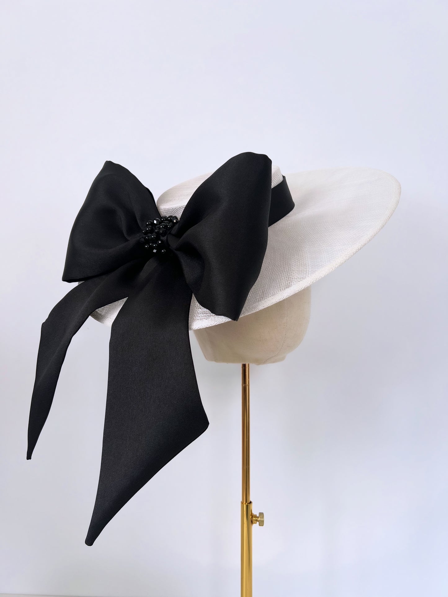 Bespoke Boater with a Satin Bow