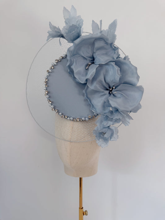 Satin Headpiece in Blue
