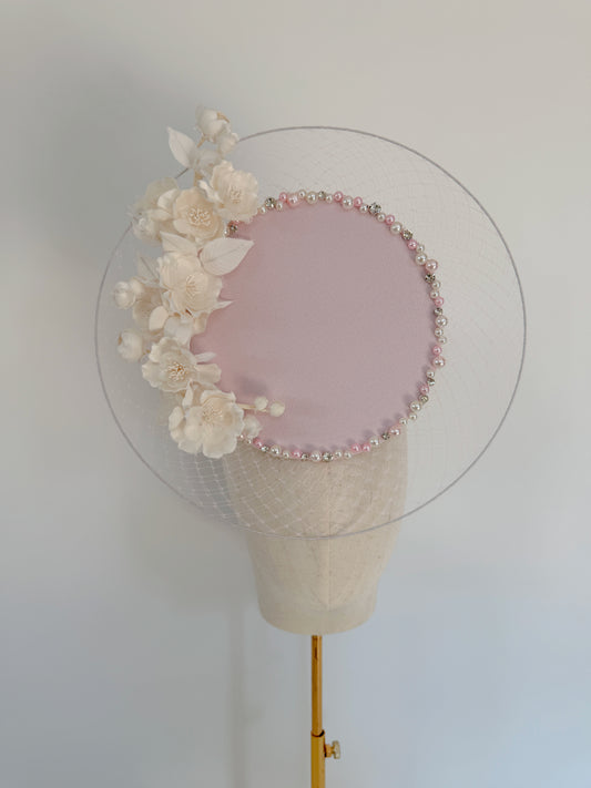 Beautiful Soft Pink & Cream Headpiece