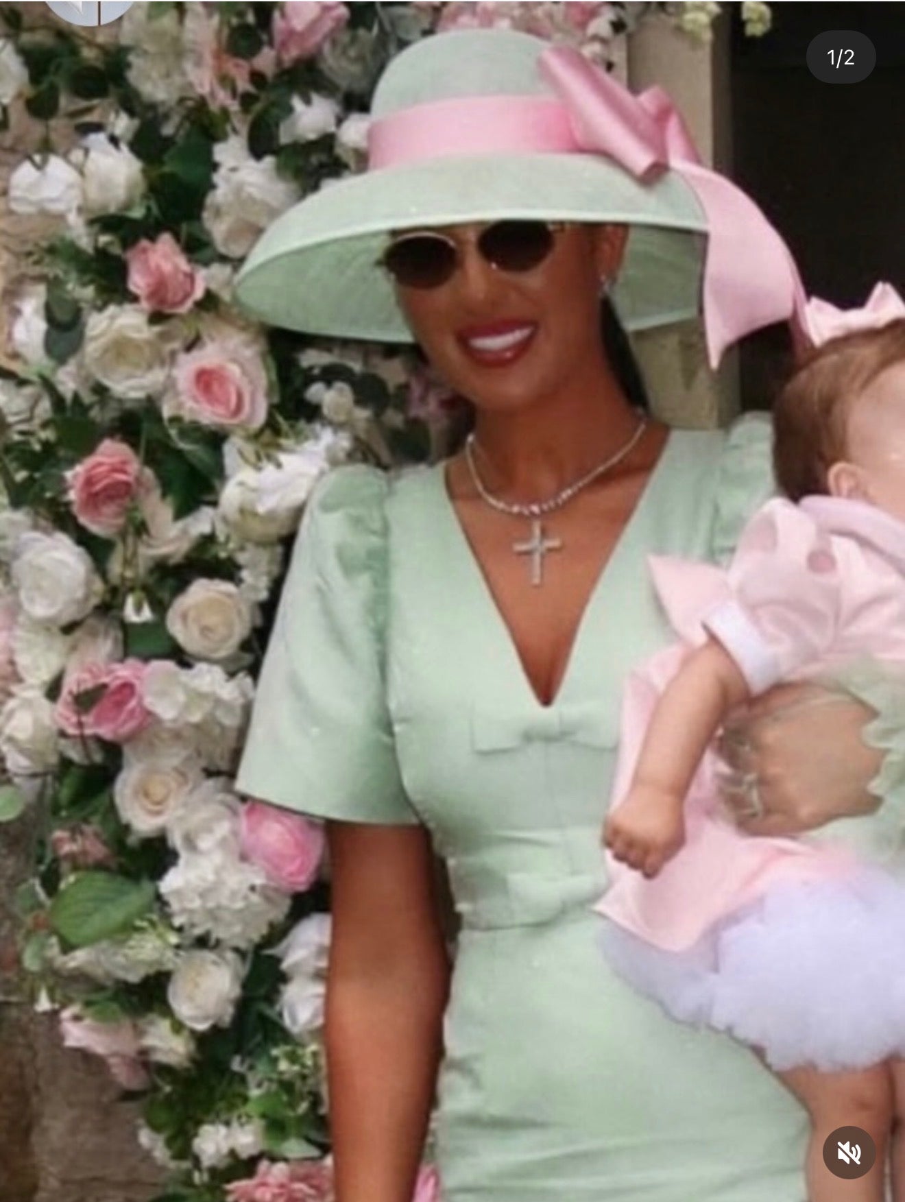 Mint& Pink Statement Hat