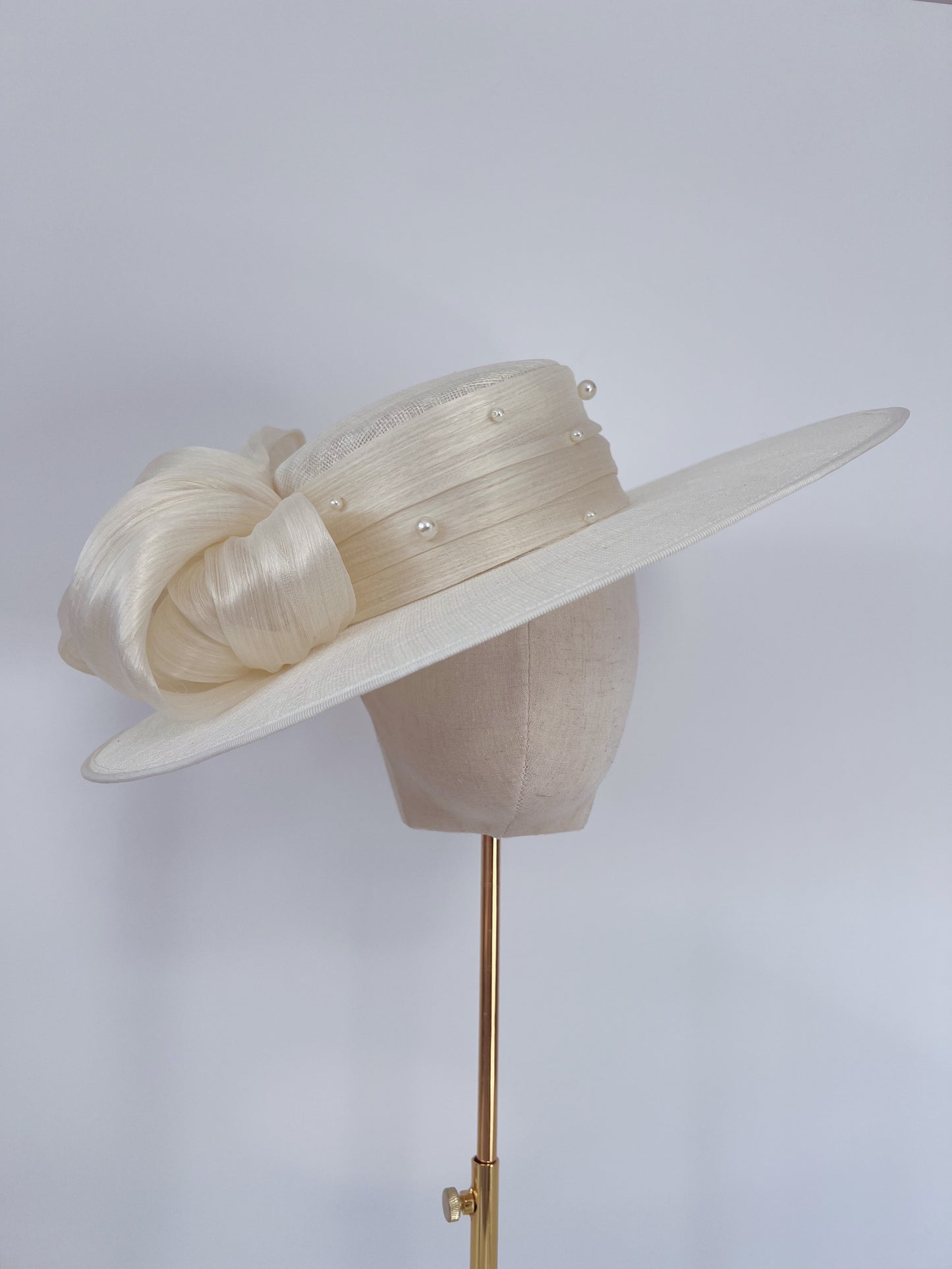 Boater with Silk Abaca