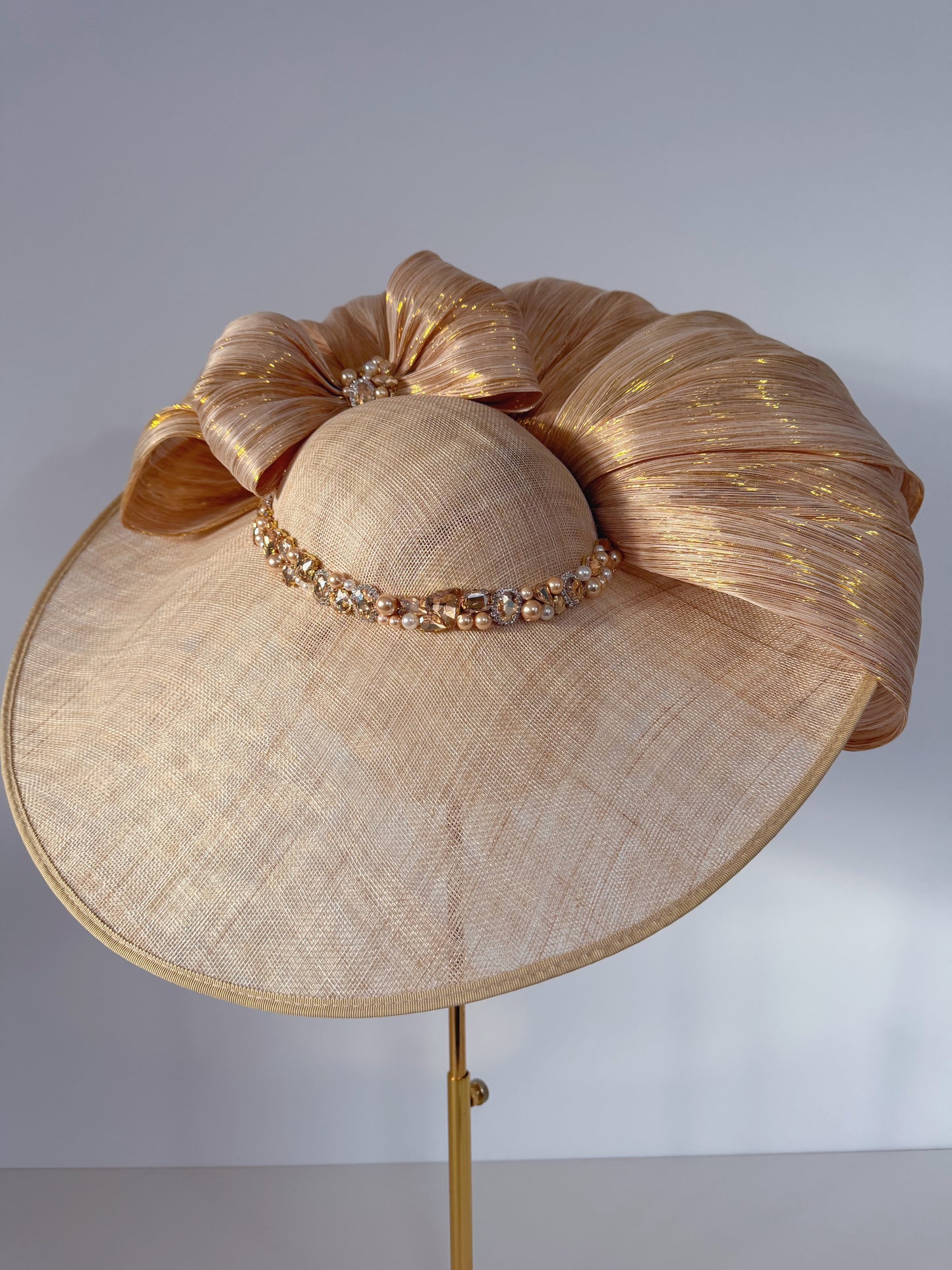 Large Hat in Champagne