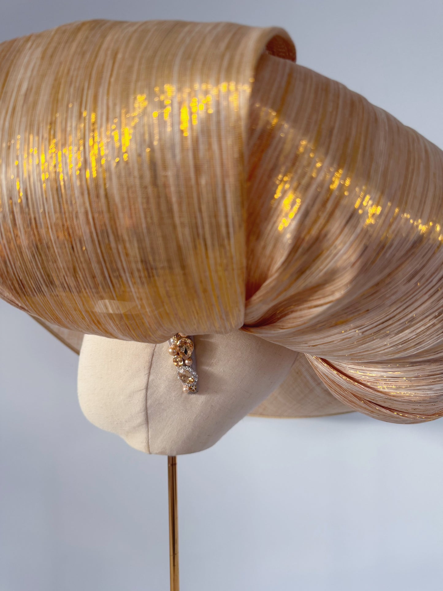 Large Hat in Champagne