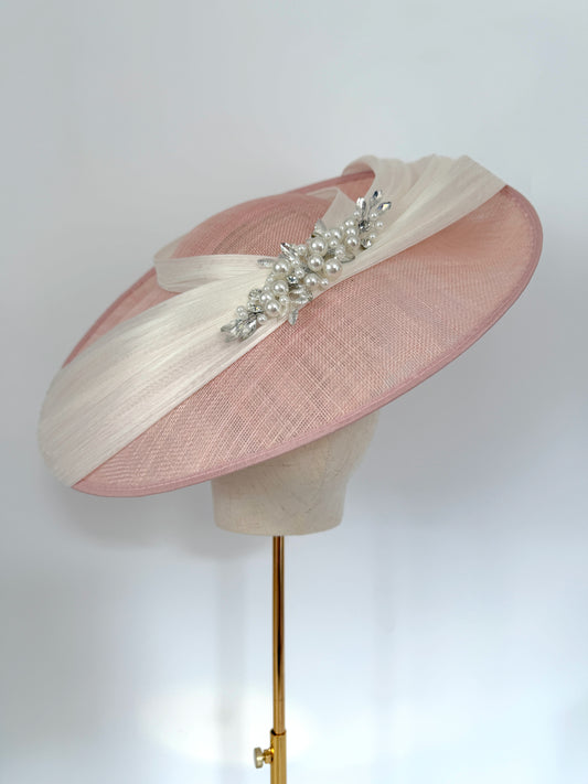 Pale Pink & Ivory Hat