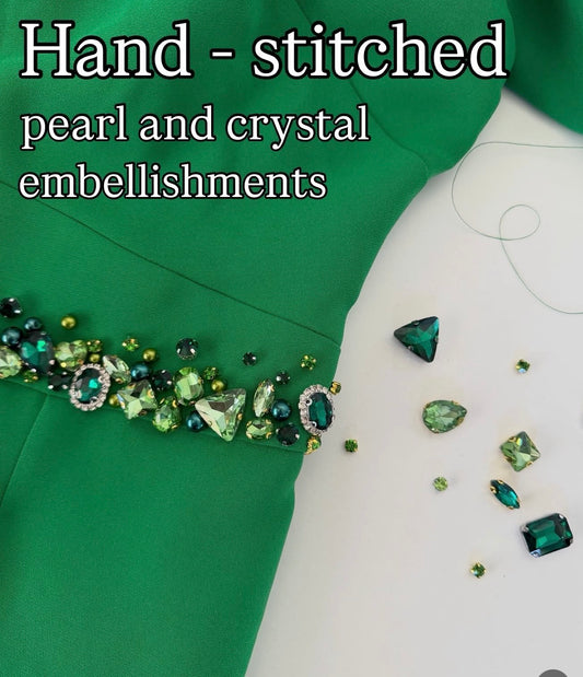 Absolutely dazzling- hand added embellishment to your outfit