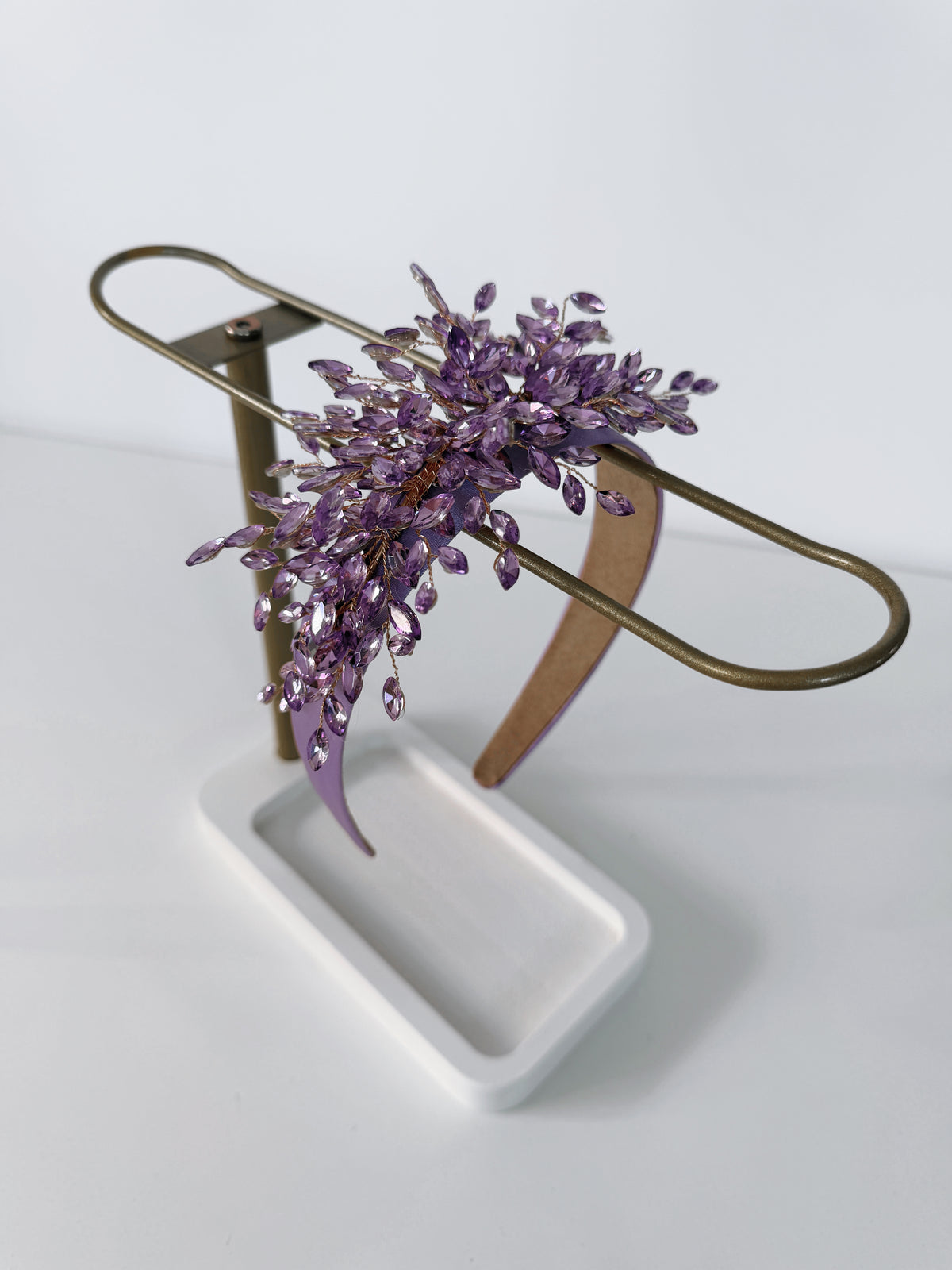 Lilac headband with crystals